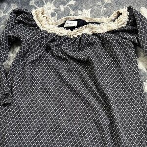 Bacio in Navy and Cream shirt or small dress